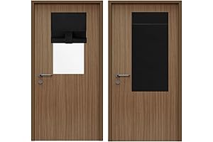 Classroom Lockdown Shades | Jlong Blackout Curtains for Increased Campus Safety (Black, 10" x 40")