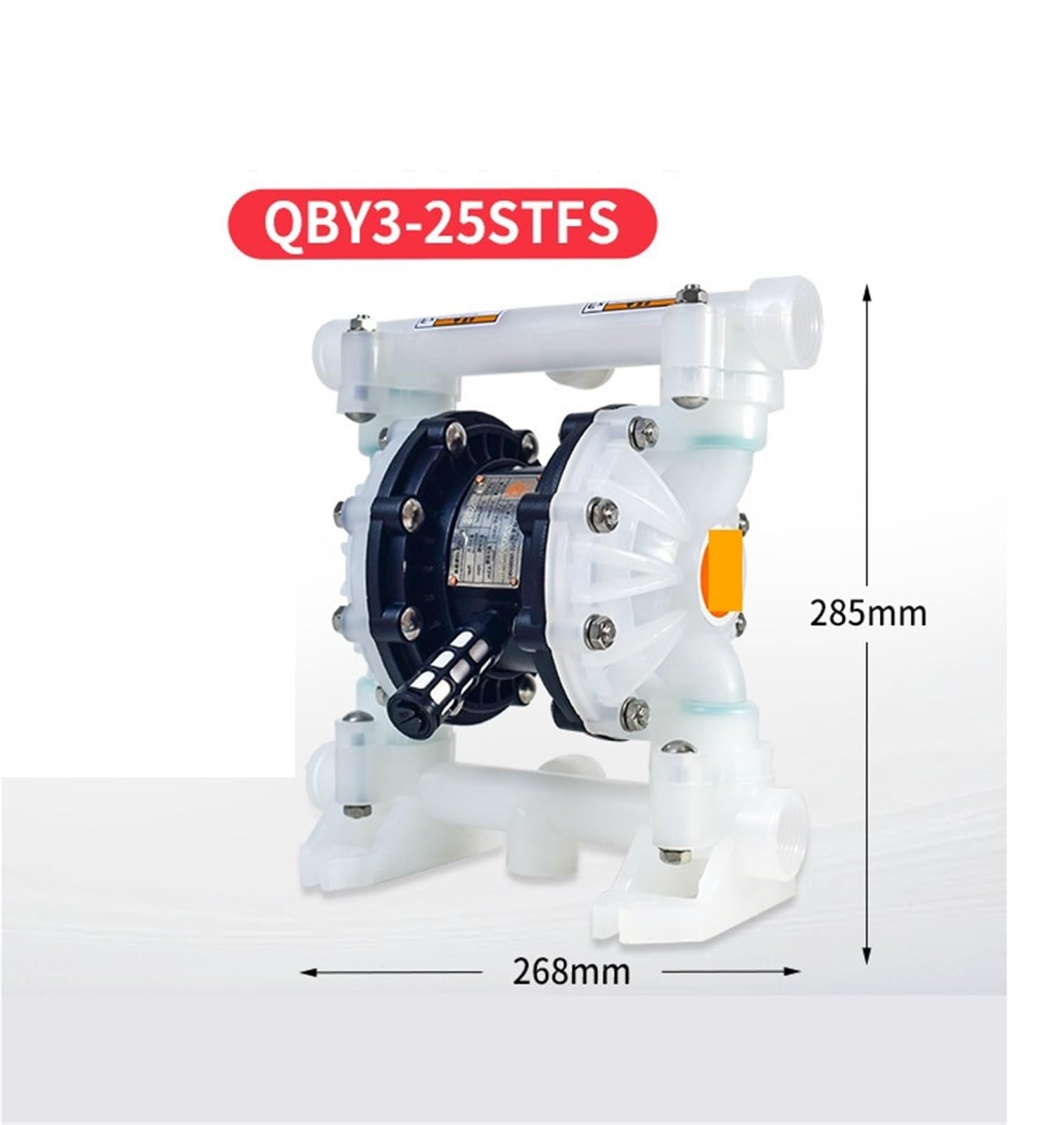 Bomba de diafragma neumática QBY3-25STFS Bomba química de plástico Bomba de diafragma resistente a ácidos y álcalis