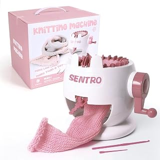 Máquina de tejer SENTRO Telar de tejer circular inteligente de 22 agujas para principiantes | Plástico ABS, T&P de modo dual, 4 densidades de hilo, para sombrero, medias, bufanda, guante, regalo para niños