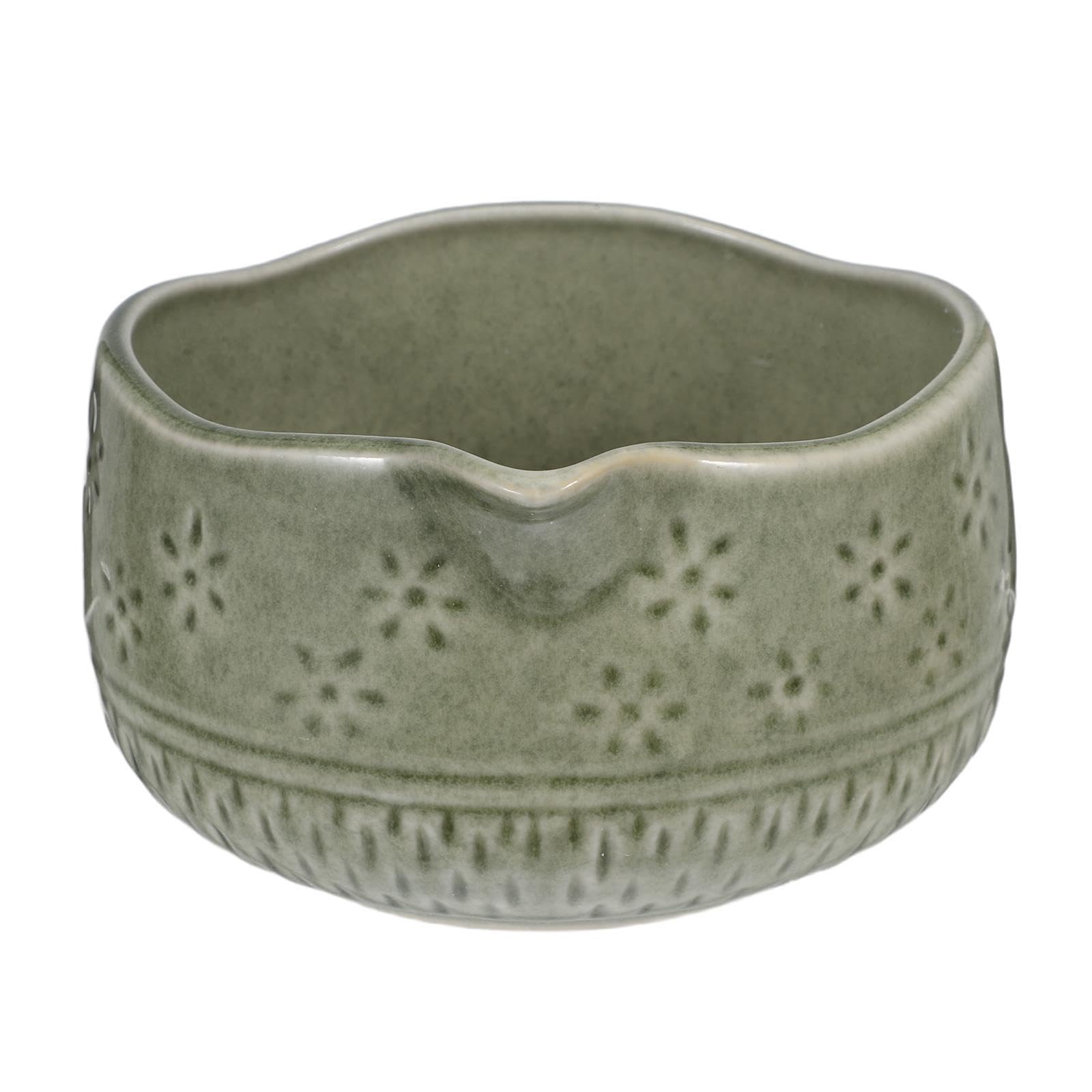 HEMOTON Ciotola Matcha in Ceramica con Beccuccio per Cerimonia del Tè, Facile da Pulire per Amanti del Tè, Design Elegante per Cucina e Sala da Pranzo