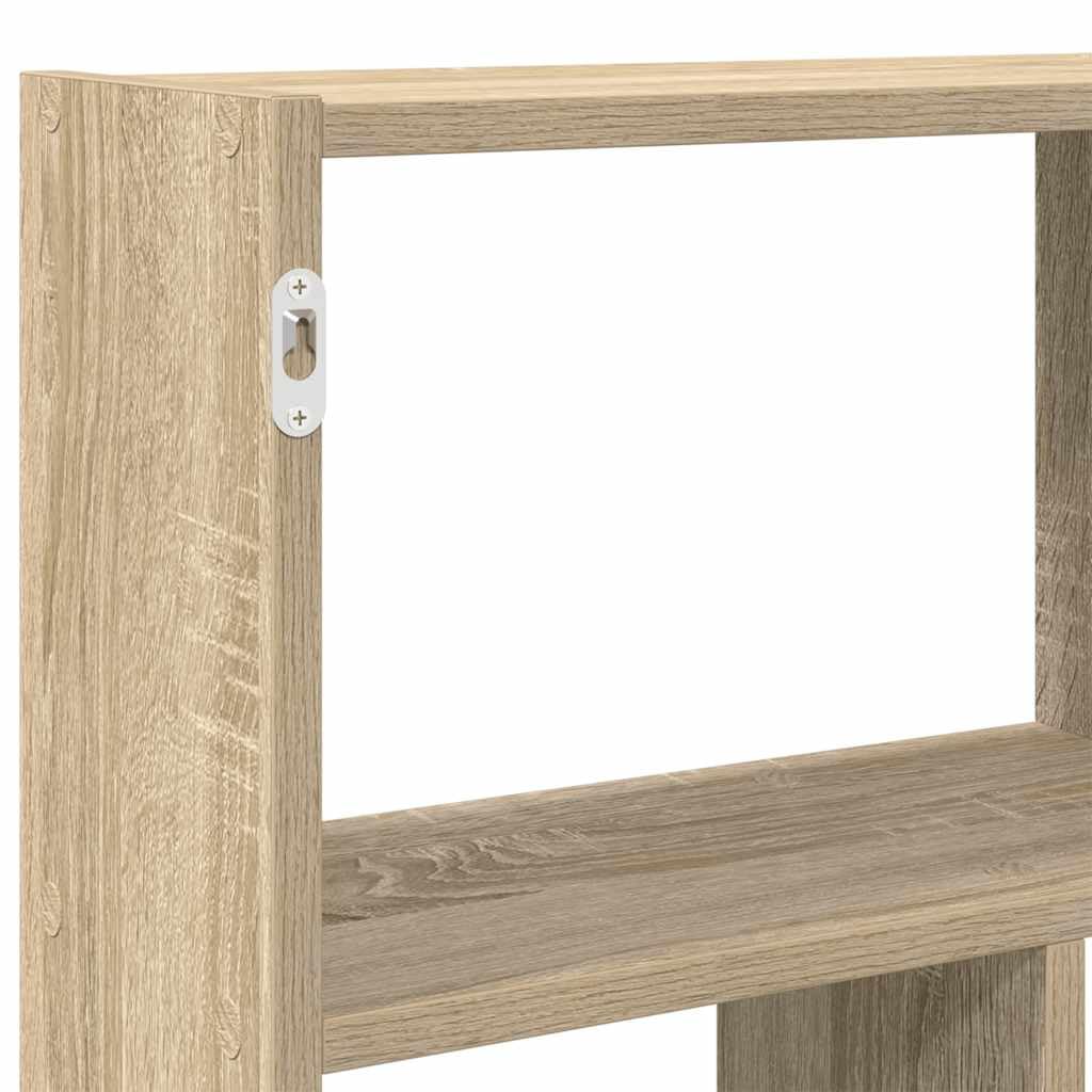 vidaXL Würfelregal 12 Fächer Sonoma-Eiche Holzwerkstoff, Regal, Wandregal, Würfelregal Wandmontage, schwebendes Würfelregal, Würfel Wandregal