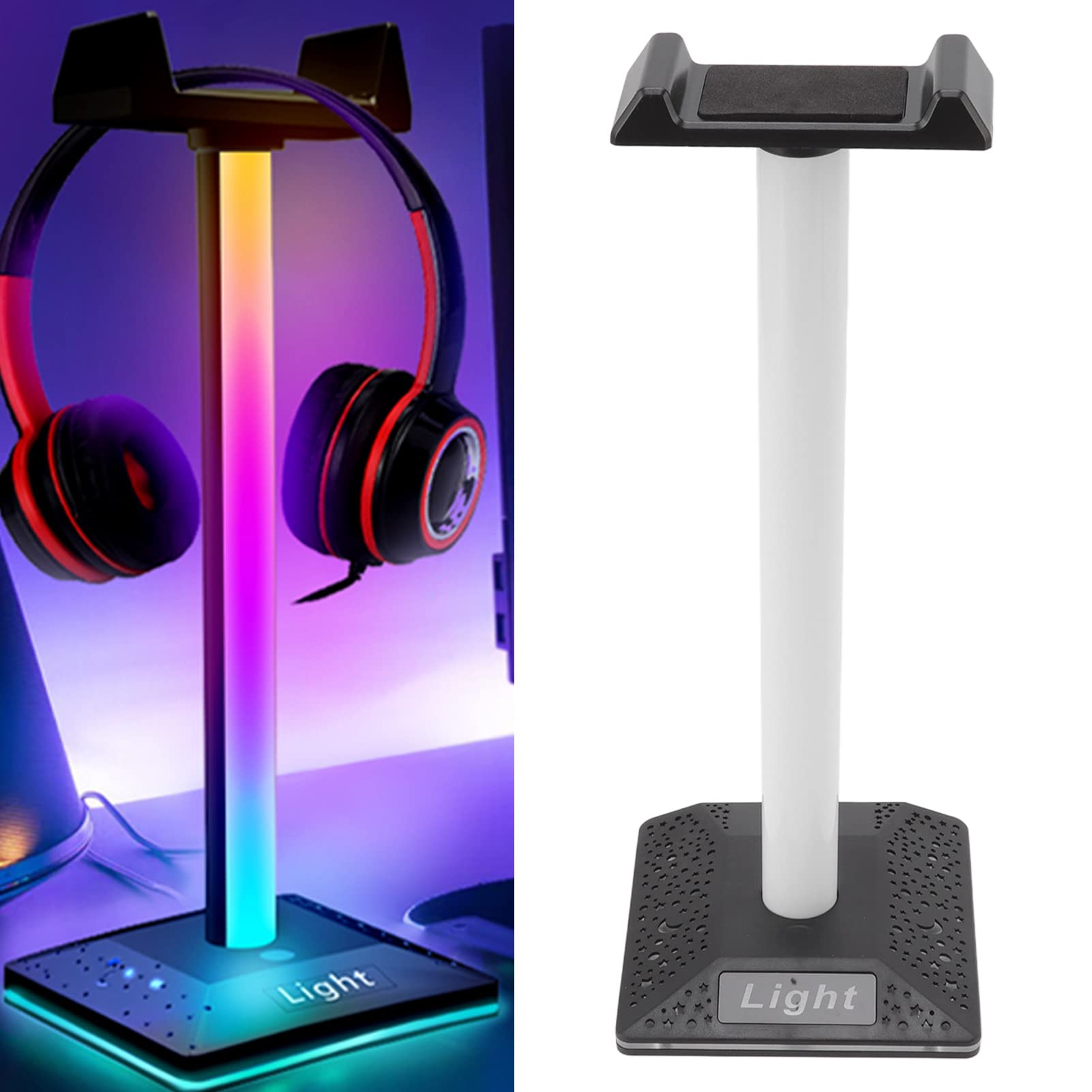 RGB Gaming Headset Stand Type C USB LED Headphone Holder for Desk