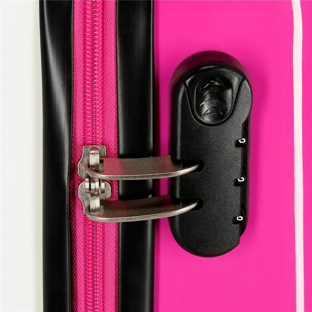 Disney Enjoy The Day Maleta Infantil Minnie Mouse, Equipaje Infantil, Fabricada en ABS,Rosa, 55 cm, 34L, Cierre de combinación Lateral, De Joumma Bags