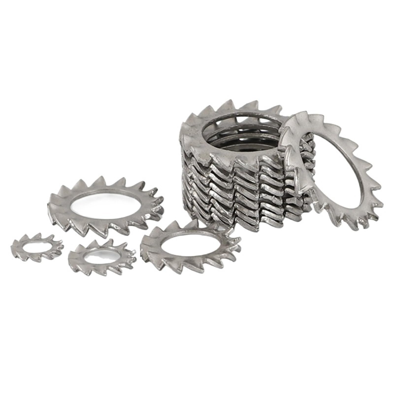 Rondelle di bloccaggio a stella, Rondelle dentellate esterne in acciaio inossidabile 304 M3-M18(M6-50pcs)