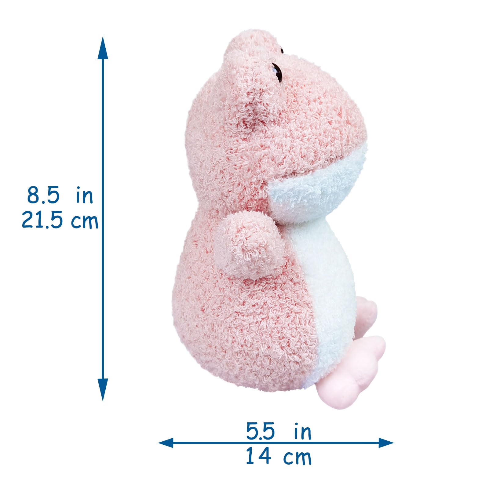 カエル型ぬいぐるみ ピンク 水玉模様 ぬいぐるみ 大きい かえるのピクルス Mサイズ にじいろピクルス