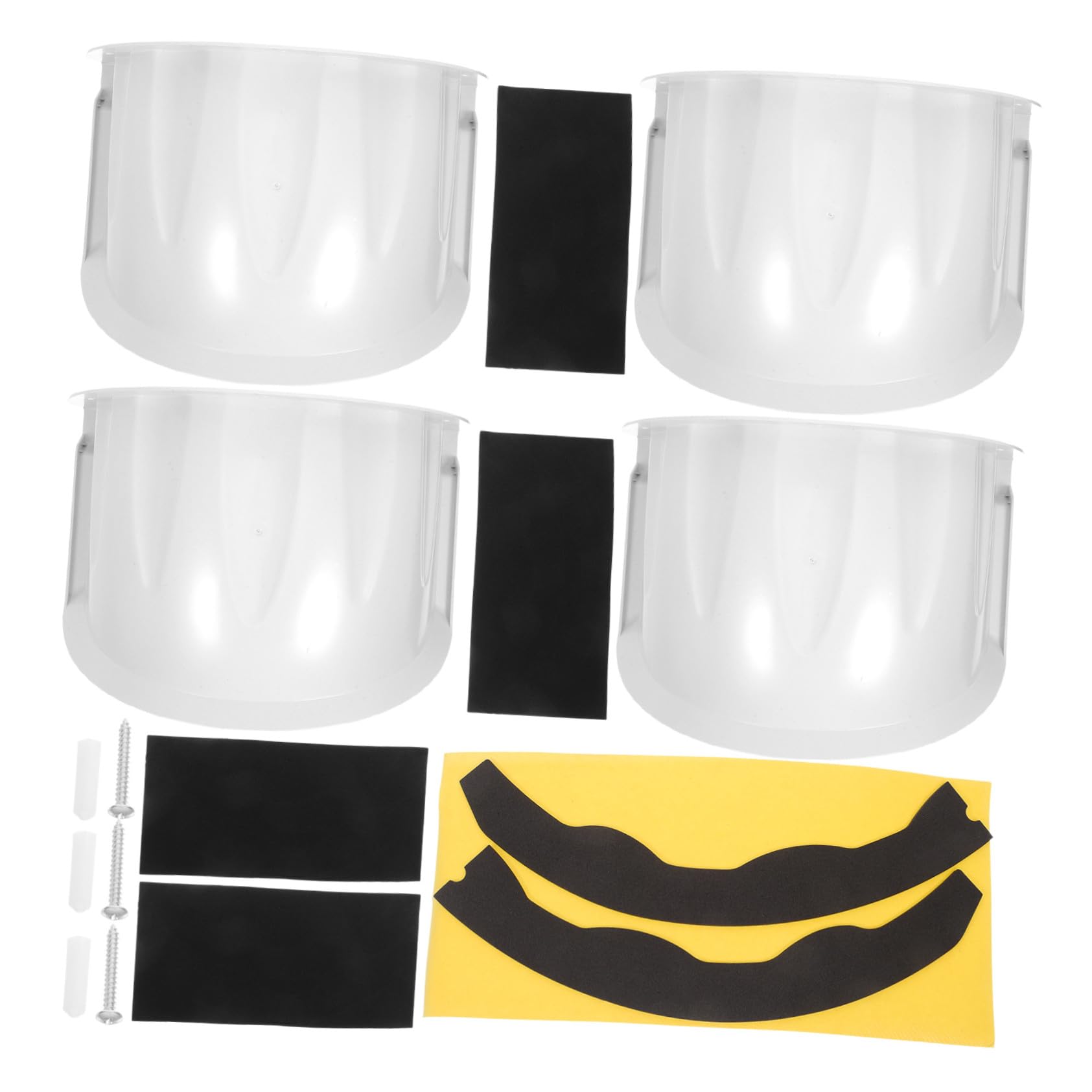 4 Stück Outdoor Kamera Schutzgehäuse Wetterfest UV beständig Staub Regenschutz für Überwachungskameras Dome und Bullet Gehäuse Einfache Montage Sonnenschutz für Wohn