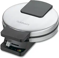Cuisinart WMR-Canas - Máquina de waffles redonda clássica, aço inoxidável escovado, WMR - CANAS