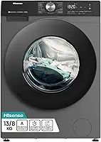 Hisense Lava e Seca, 13kg Lavagem/8kg Secagem, Wi-Fi, Steam, 13 Programas, Motor Inverter, Painel Touch, Titanium WD3S13-127V