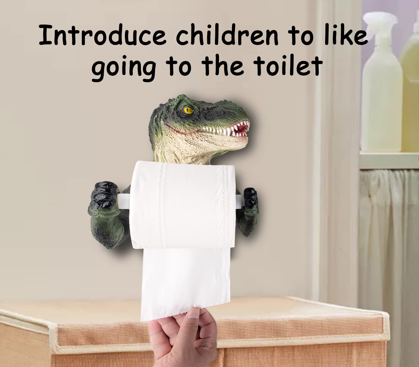Zwarte toiletpapierhouder voor aan de muur - zonder boren, van