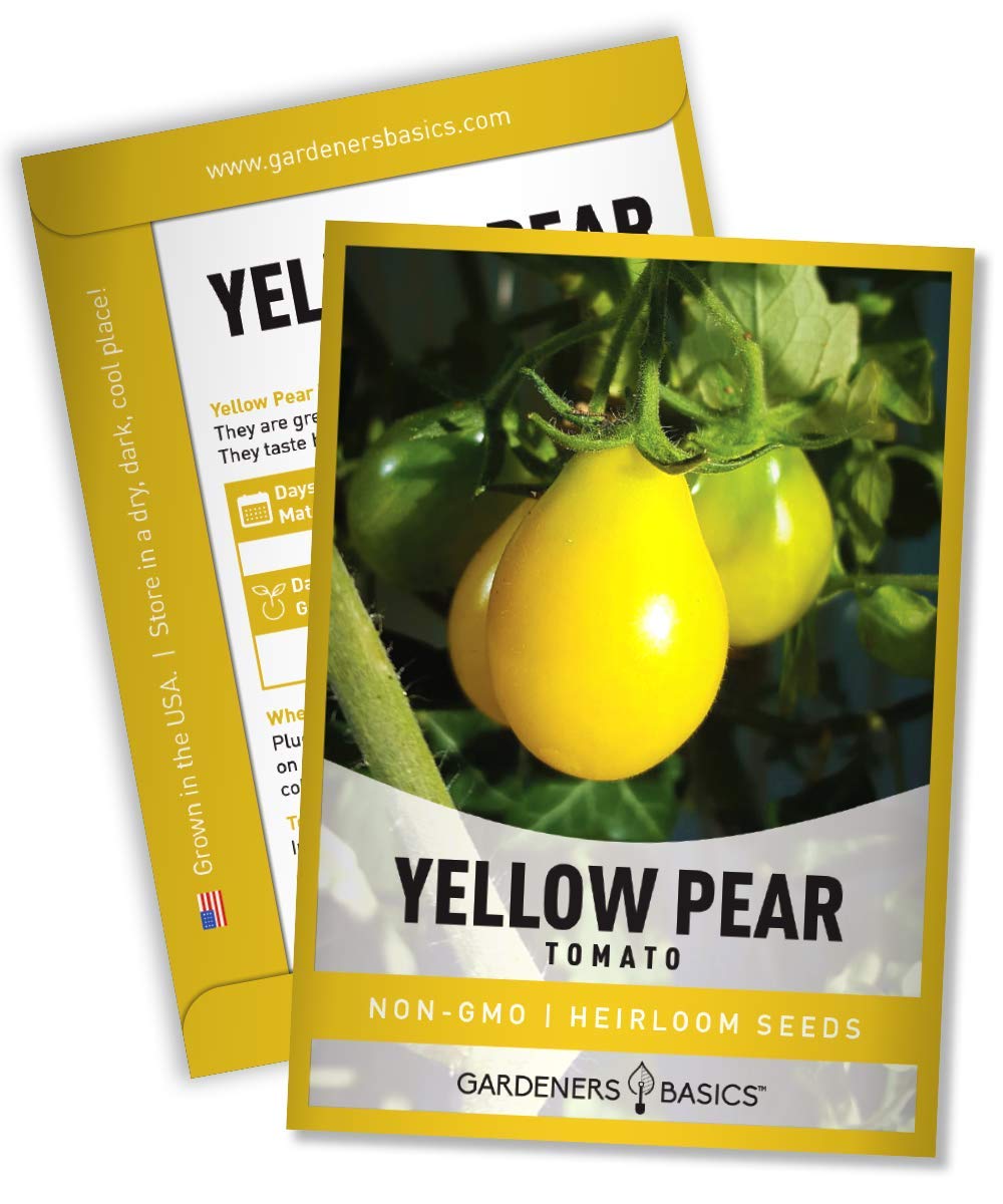 Gardeners BasicsYellow Pear Tomato Seeds for Planting Heirloom Non-GMO Seeds for Home Garden Vegetables Makes a Great Gift for Gardening