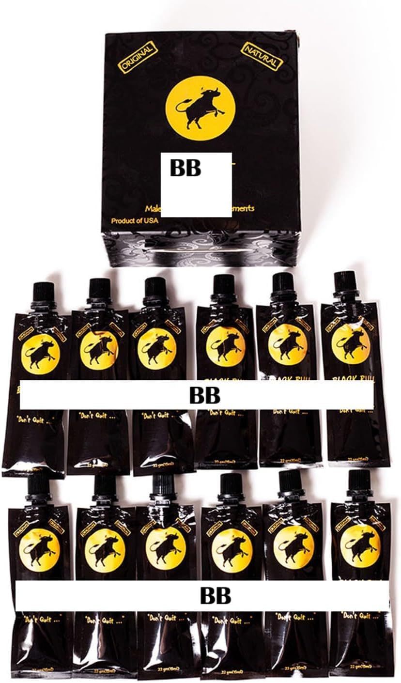 Black Bull Honey - 100% Organic Raw Unfiltered Honey, Pure Natural Sweetener, Rich in Antioxidants,Perfect for couples, No Effects, Non-GMO, Ginseng,Natural herbs Perfect for Daily Use - 16 oz New