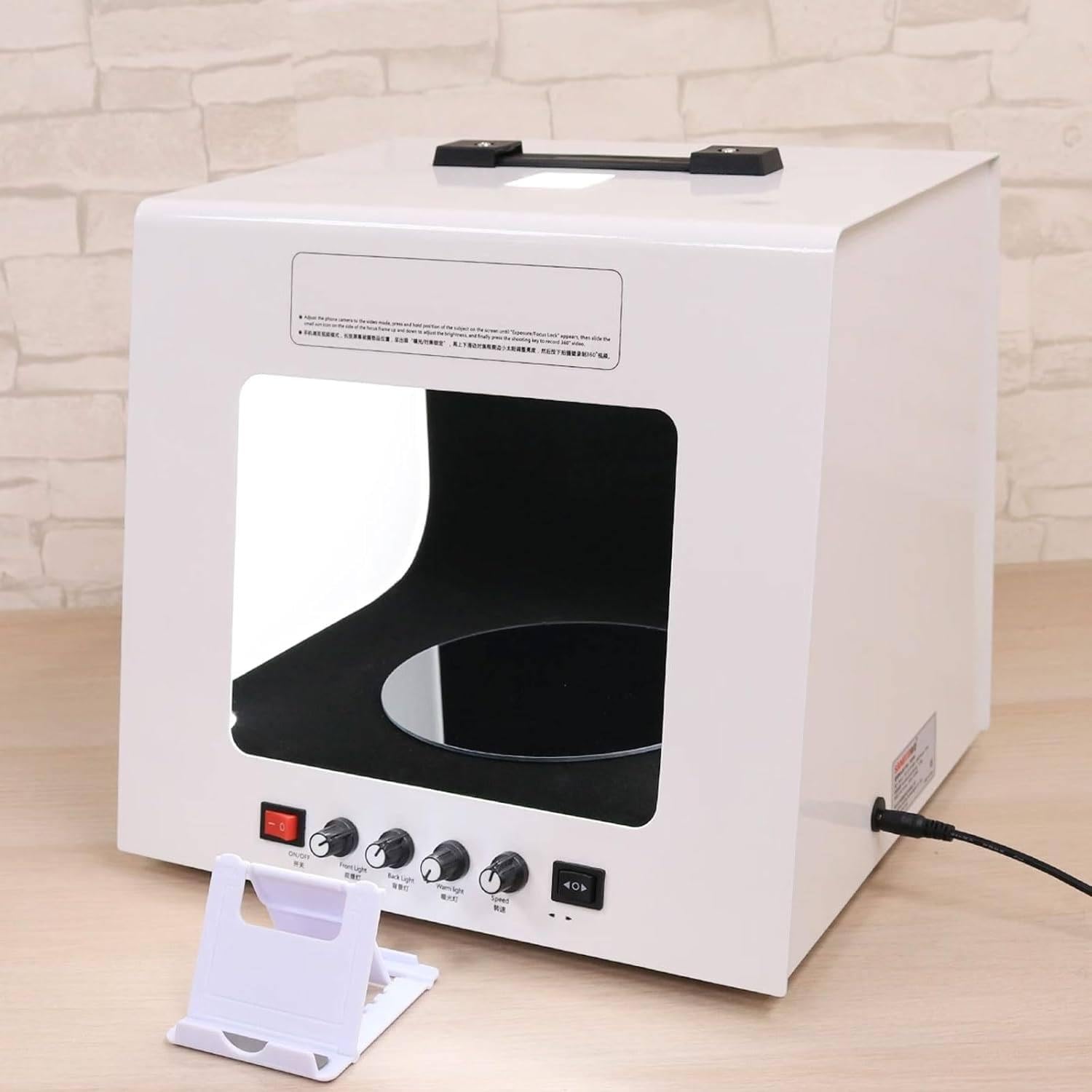 Light Box Zdjęć Biżuterii, Zestaw Box Fotografii Biżuterii, Mini Studium Świetlne Zdjęć, Dwukierunkowo Regulowana Prędkość, Magnetyczny Wspornik Zawieszenia, Do Biżuterii, Małych Przedmiotów TB200