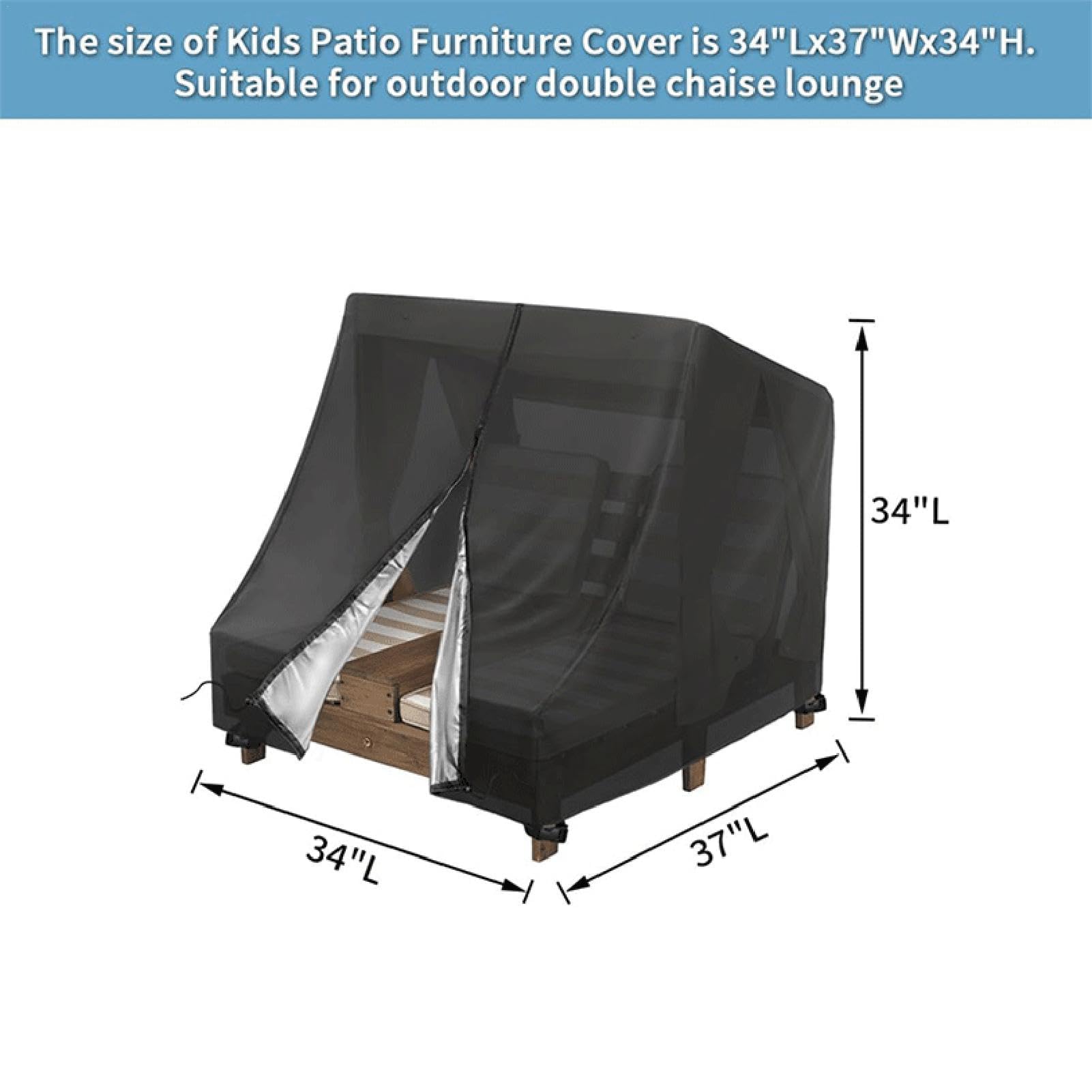 Funda para tumbona para exteriores, duradera, para parque, hotel, campus, disfruta de la protección solar