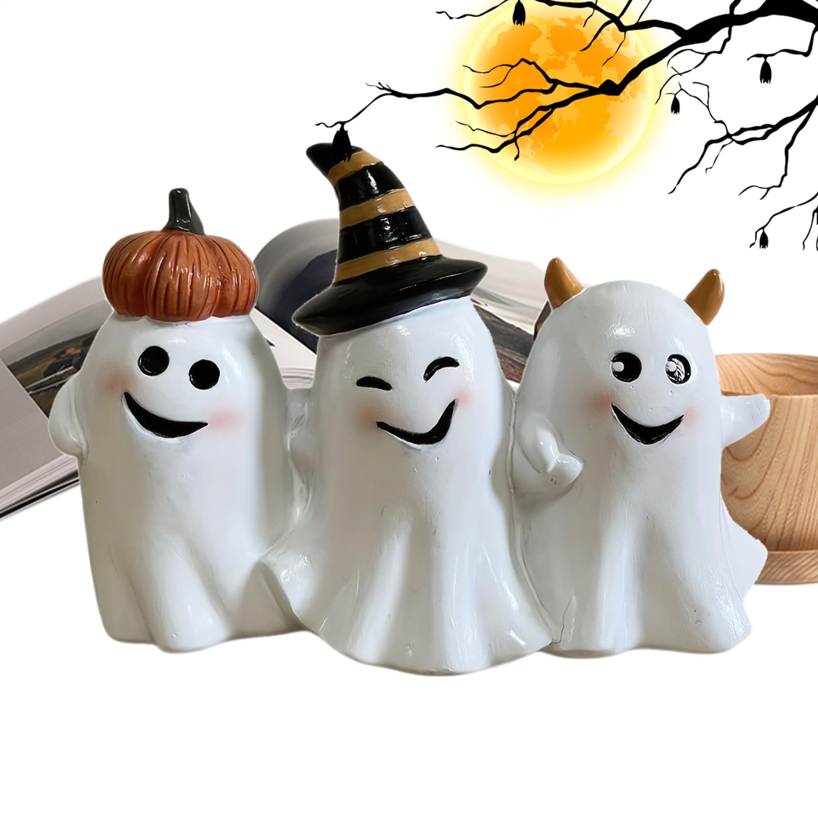 Figurine fantôme amusante pour décorer le bureau et les fêtes à thème