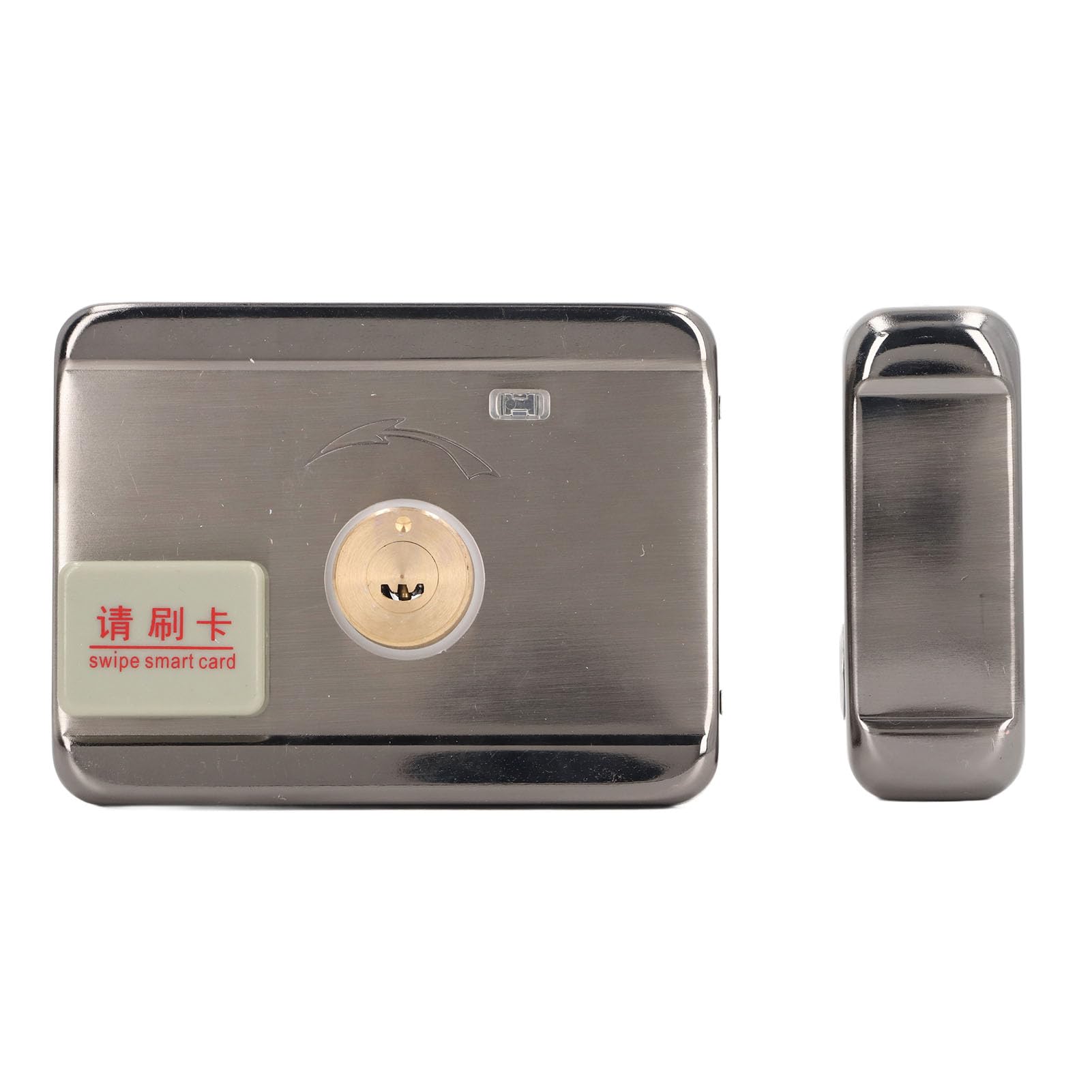Electronic Deadbolt Door Lock, ID Card Unlocking Stainless Steel High Hardness Access Control System Lock for School for Home