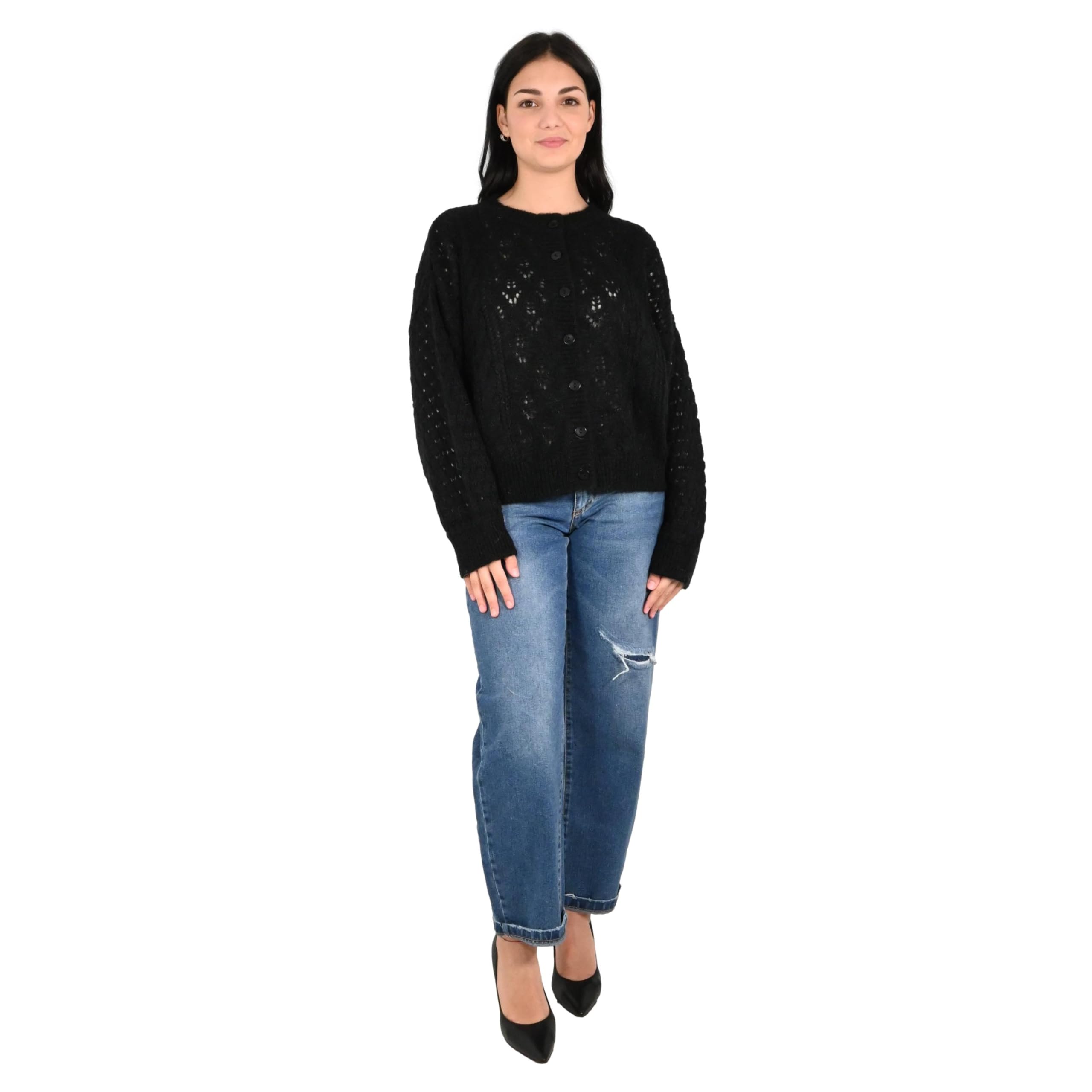 Kontatto cardigan donna nero 3M0912C