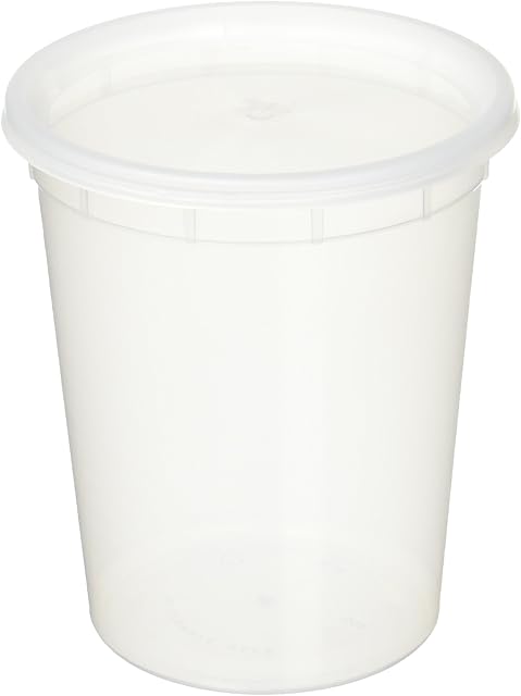 Reditainer Deli Food Storage Containers with Lid, 32-Ounce, 24-Pack