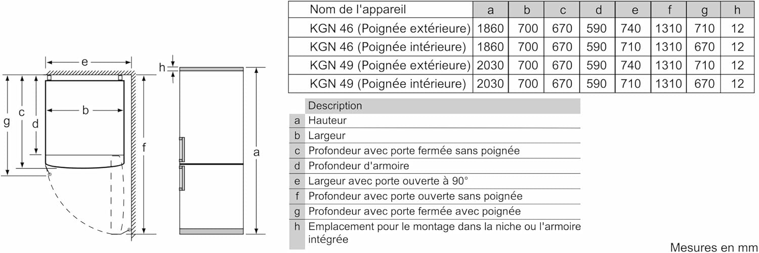 Bosch KGN49XLEA Serie 4 - Frigorifero combinato Posa-Libera - 438 L - 203 x 70 (H x L) - Inox [Classe di efficienza energetica E]