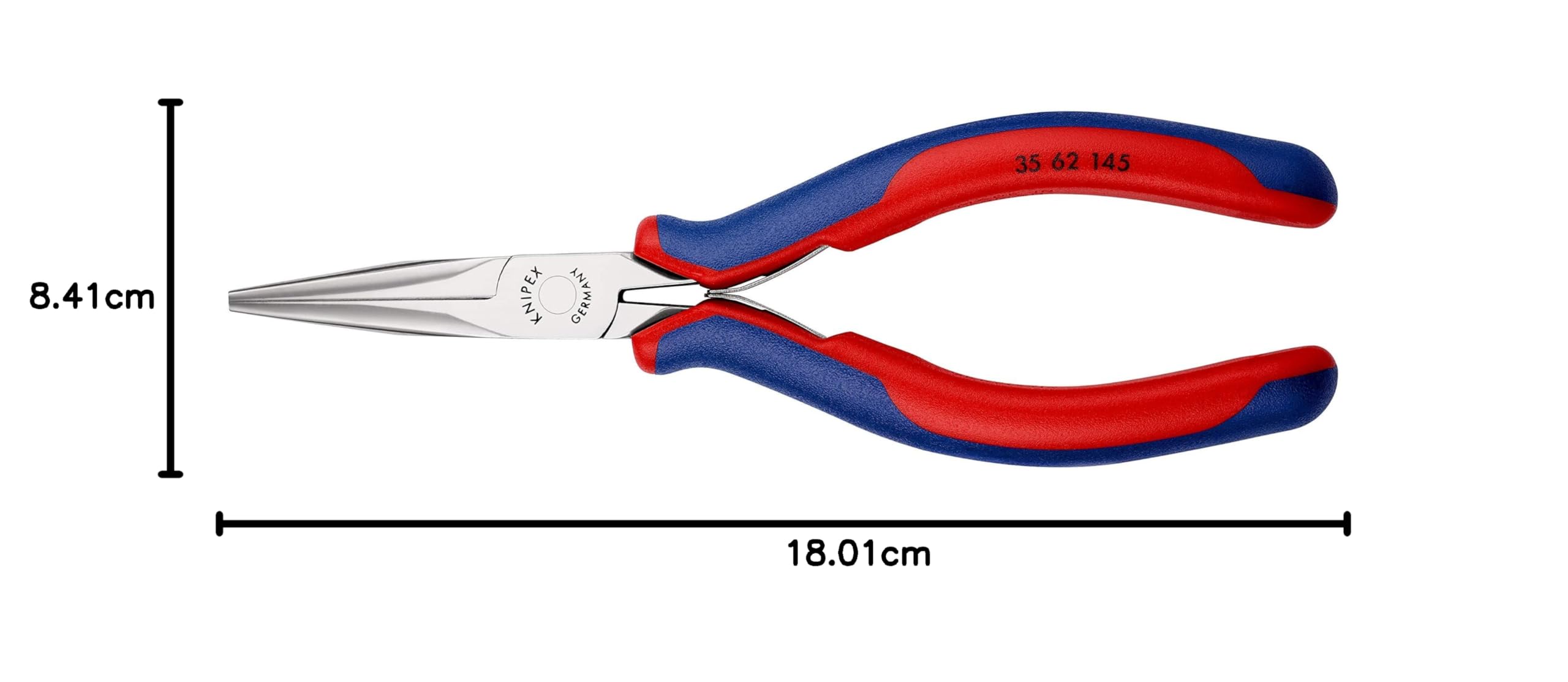 KNIPEX Pinza speciale per elettronica in confezione Self-service pulita a specchio con impugnature multicomponente 145 mm, 35 62 145 SB