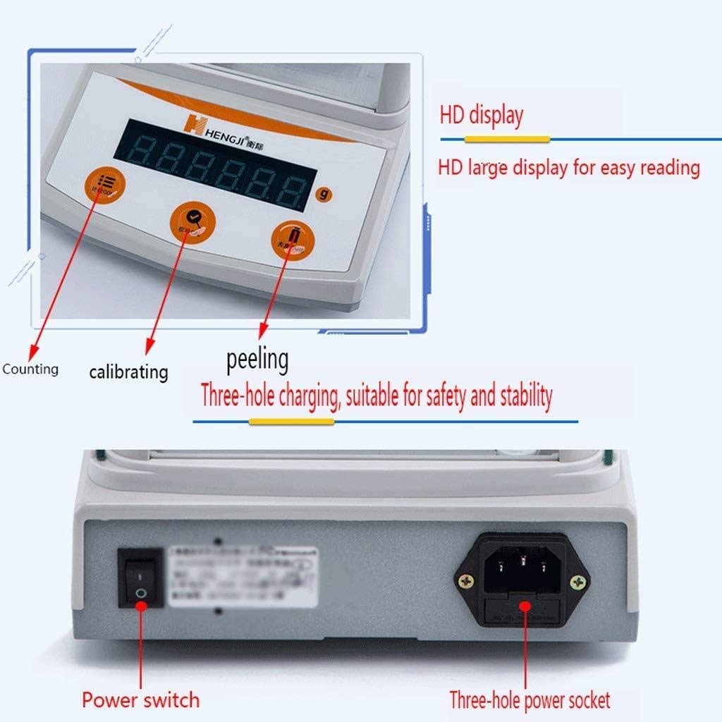 Analytische Elektronische Waage Für Hochpräzises Labor,0,001g Laborwaage Mit Windschutzscheibe, LCD-bildschirmen Für Präzisionsmessungen,0.001g/300g