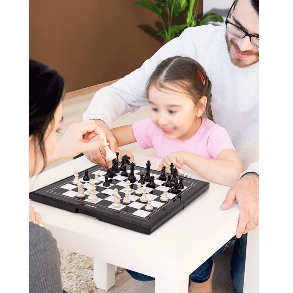 ZAW Scacchi Set di Scacchi Pieghevoli Portatili con Scatola di stoccaggio, Pezzi di Scacchi magnetici 64 Scacchiera griglia for Principianti e Adulti (28,5 * 30 cm) Chess (Color : Chess Set)