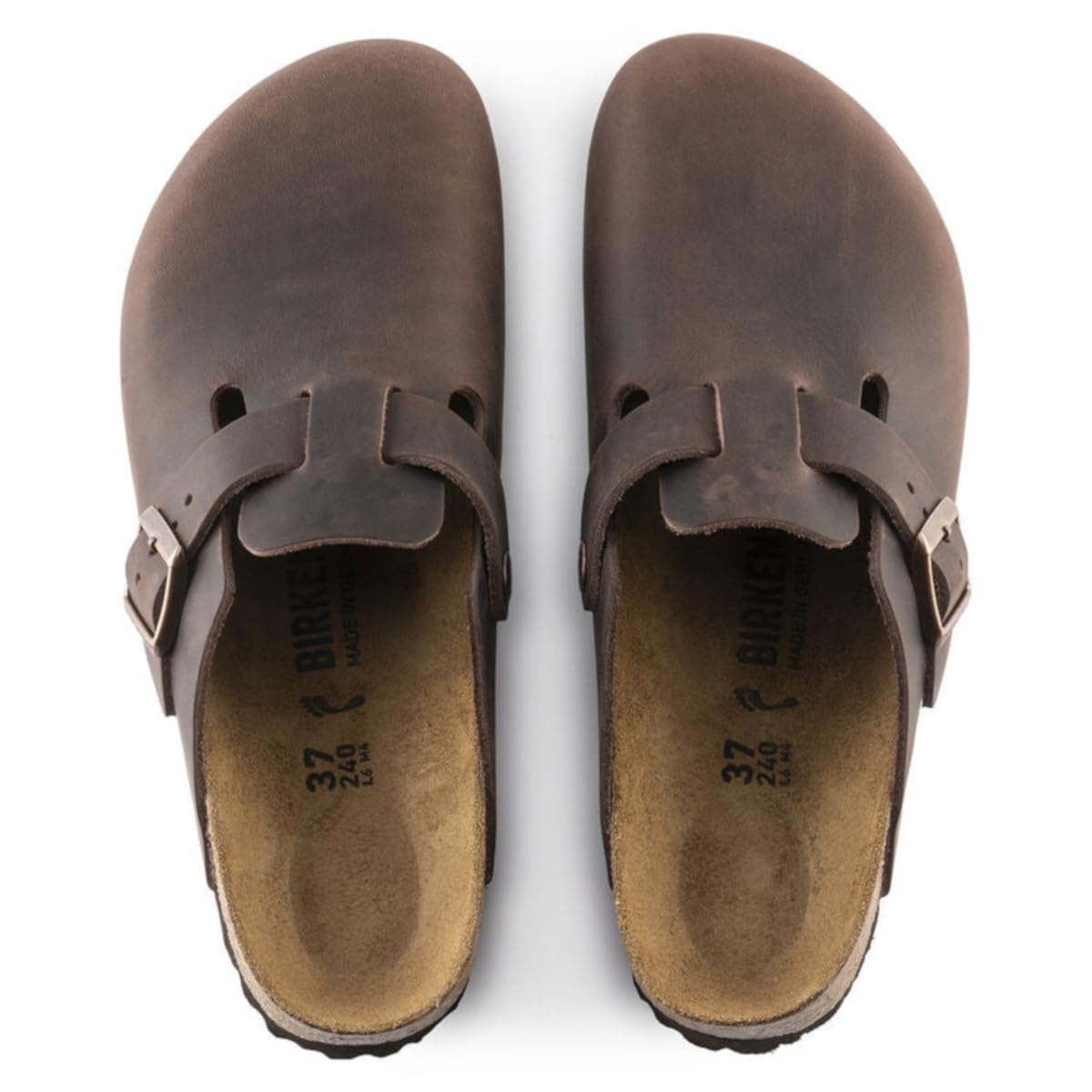 Birkenstock 860133 Boston Habana, Oiled Leather Zoccoli Uomo, Habana EU 41
