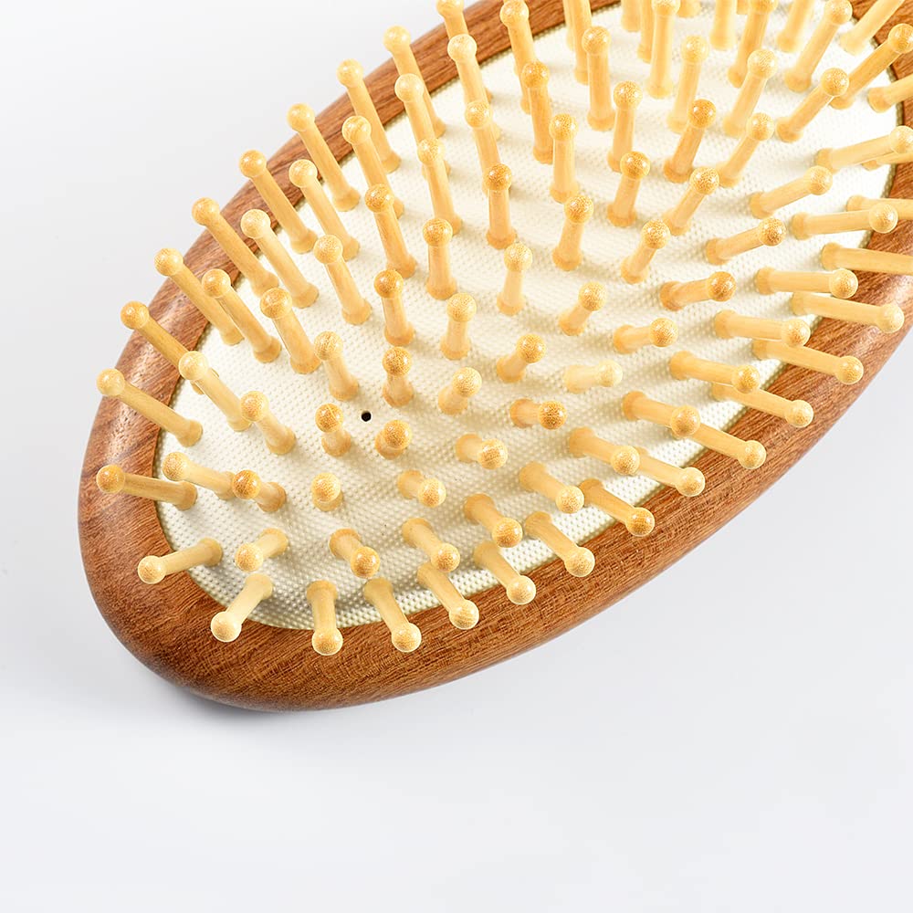 TAN MUJIANG Spazzola per capelli Iroko legno cuoio capelluto massaggio YM