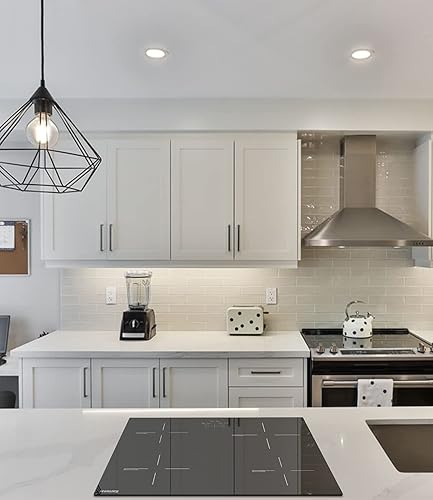 Miniatura 3 de Karinear Placa de inducción de 24 pulgadas, estufa eléctrica de 4 quemadores, quemador de inducción con temporizador y bloqueo infantil, función de