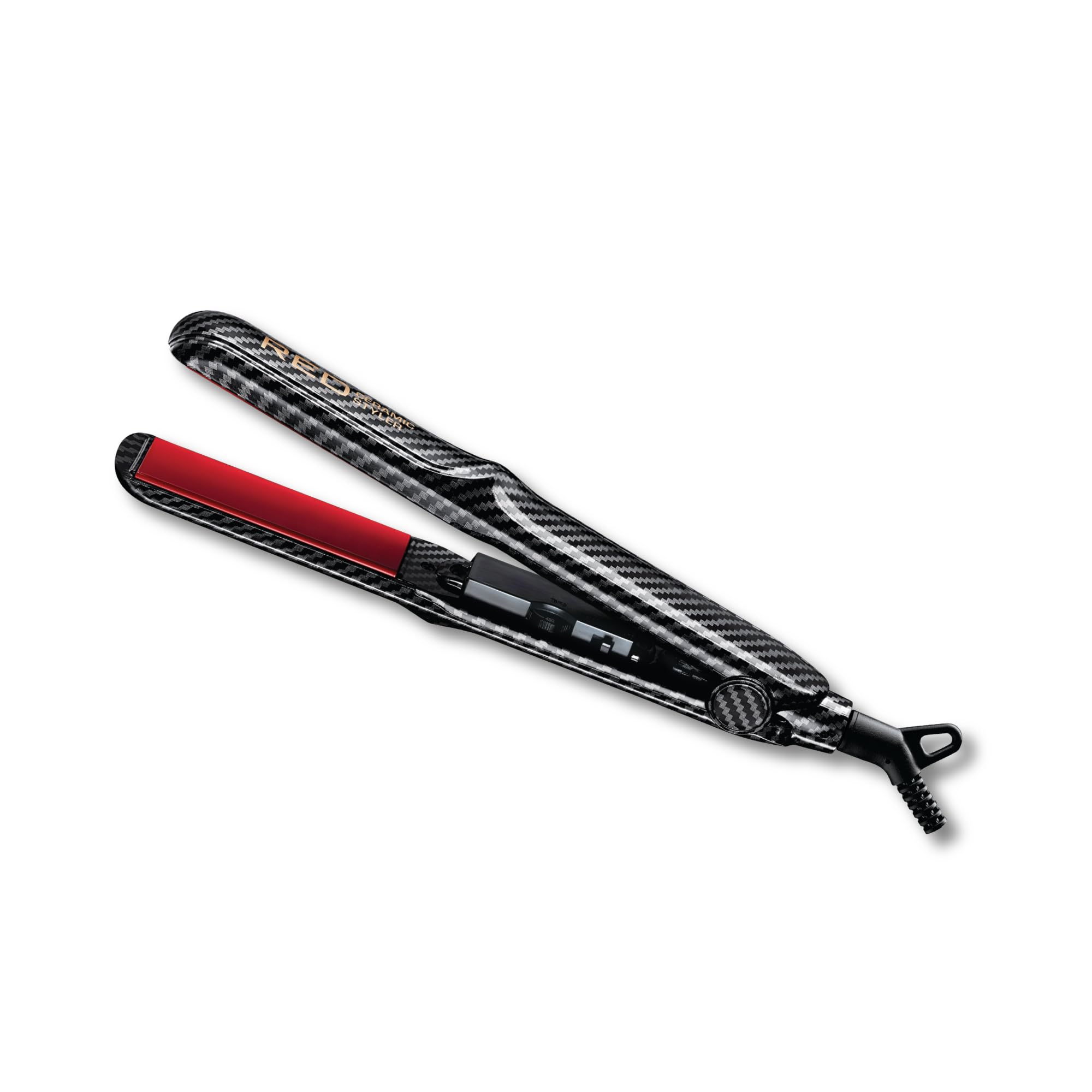 Red by Kiss 1" Designer Series Ceramic Styler Flat Iron – 450°F Max Heat, Variable Heat Control, 1 Inch Flat Iron for Soft & Silky Hair, 360° Swivel
