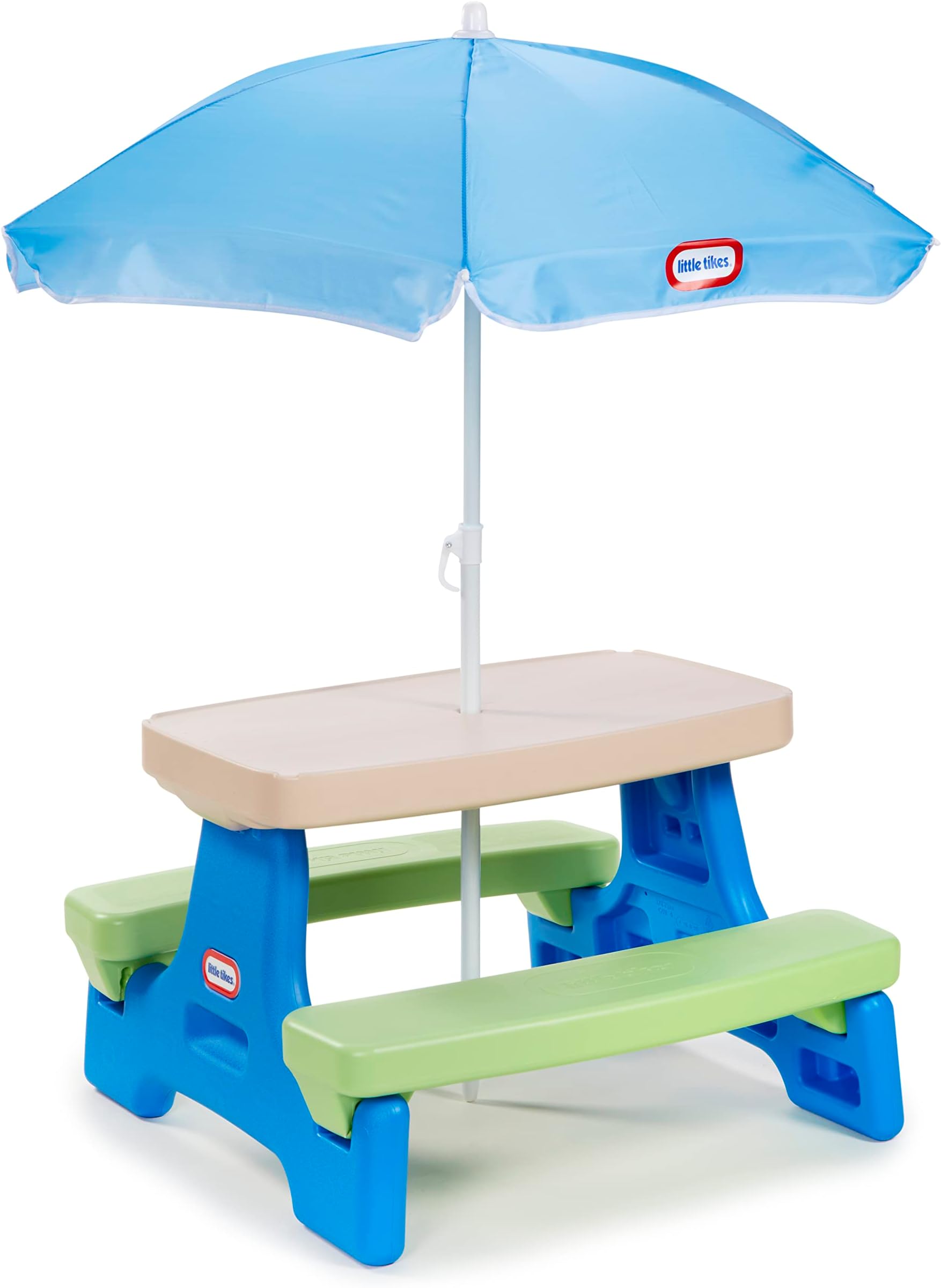 Amazon.com: Little Tikes Easy Store Picnic Table with Umbrella, Multi ...