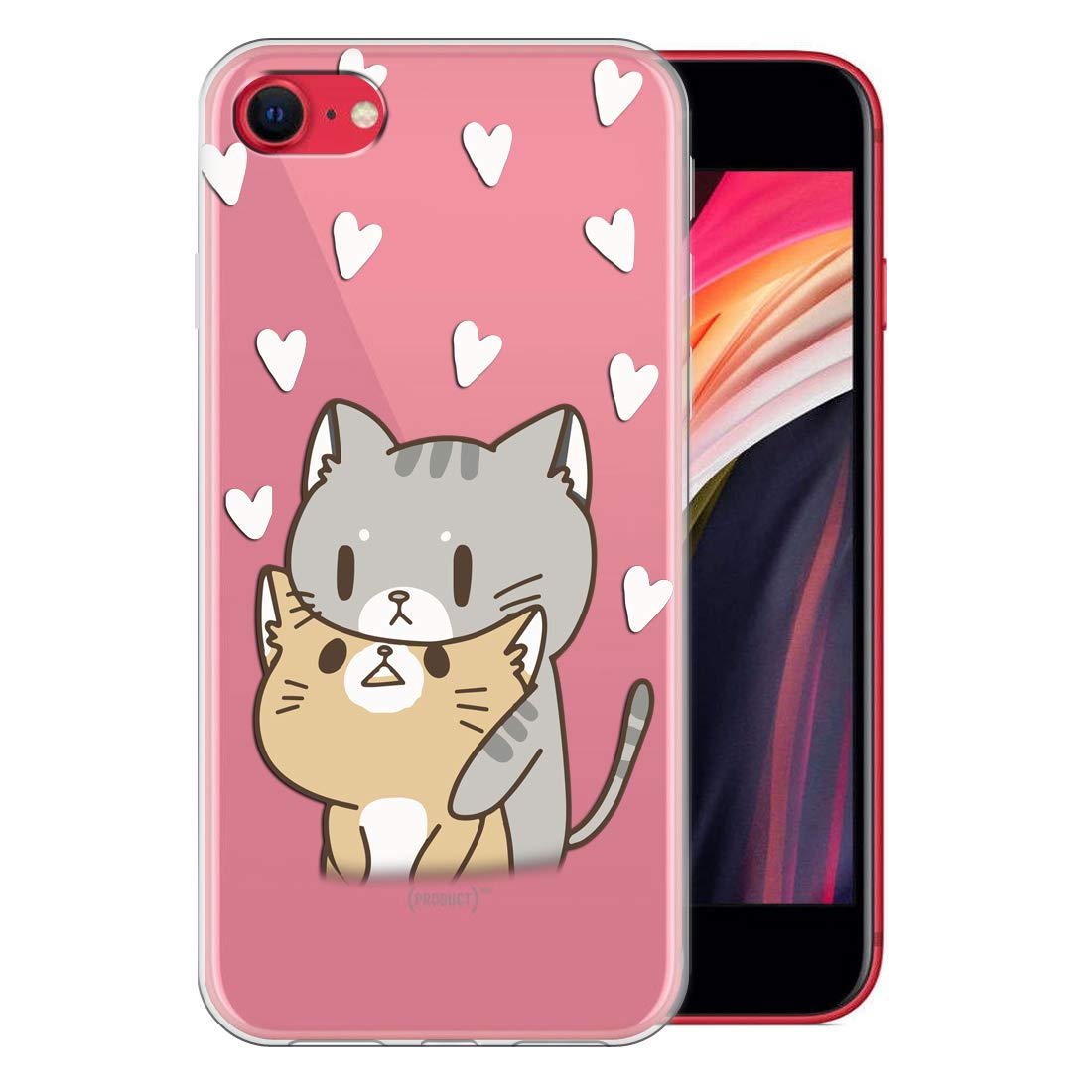 Fashionury Silicone Cute Cats with Hearts Printed Soft Back Cover Case for iPhone Se 3 2022,iPhone Se(2020),iPhone 8/iPhone 7 Designer Transparent Back Cover iPhone Se 3 2022,iPhone Se (B08BNPQ5RG) Amazon Price History, Amazon Price Tracker