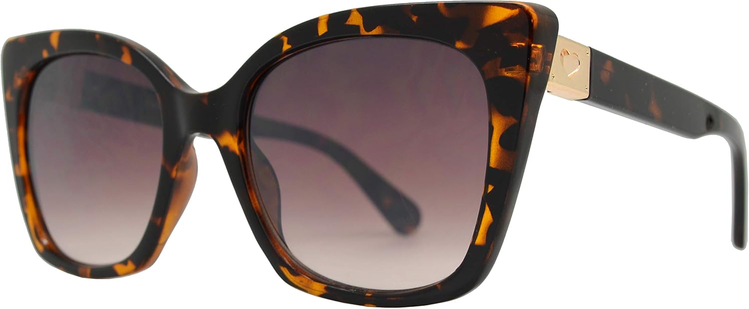 Fashion Eyelinks Gafas de sol Box Cat Eye con acento de