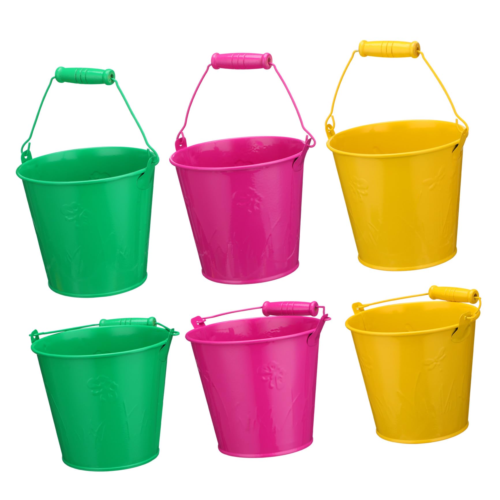 Seau de Pêche Jouet 6pcs Fer Bois pour Garçon et Filles et Tout-petits