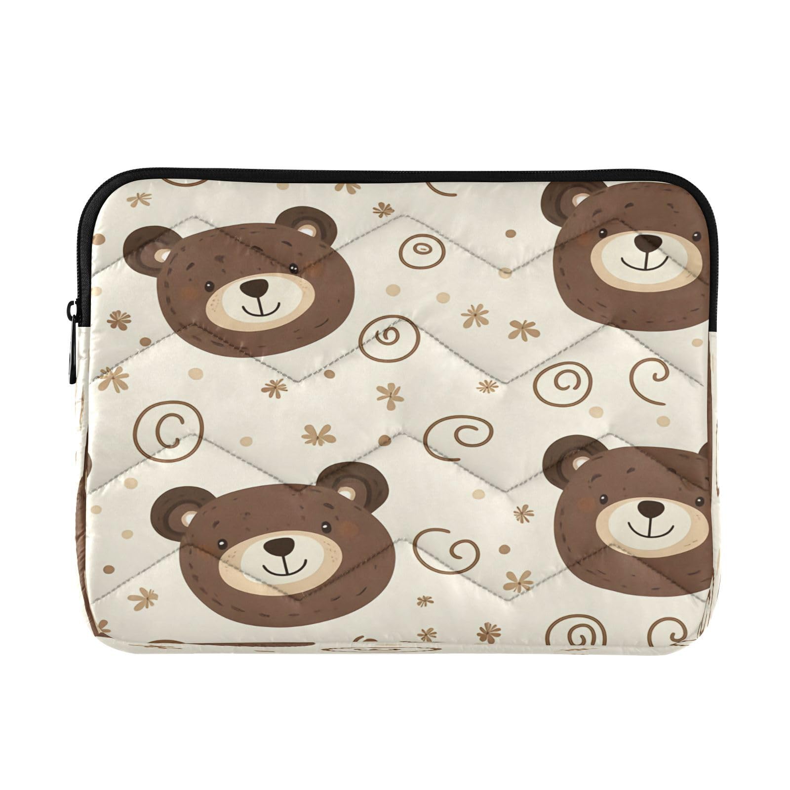 BOESI Doodle Cute Bear Laptop Inner Bag, Laptop Case, Computer Sleeve, Lightweight and Easy to Carry, Suitable for 13-14inch Laptops