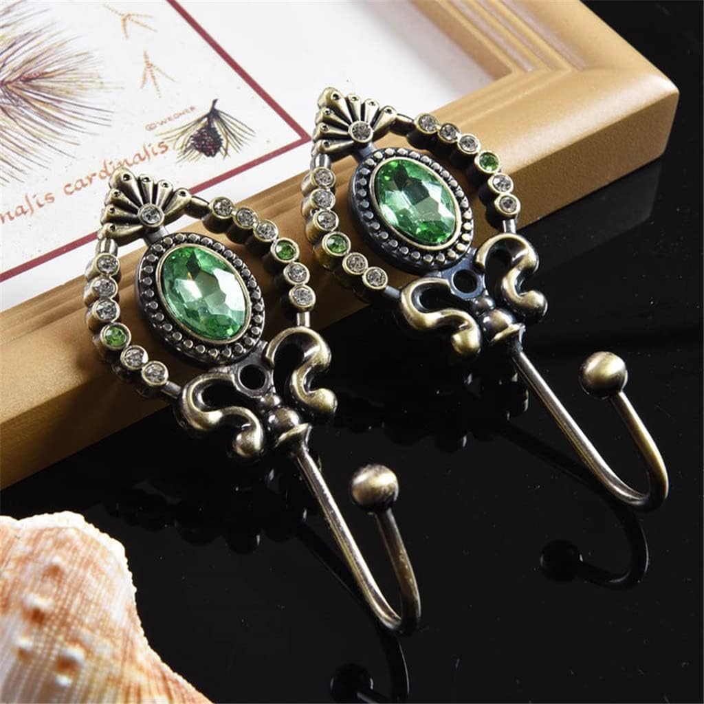 2 PCS Pair Pearl Stone Curtain Accessory Tiebacks Holder Tie Rings Buckles(Black)