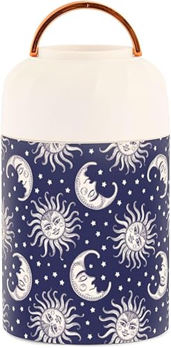 Miniatura 2 de Sun Moon Food Jar with Spoon Stainless Steel Vacuum Insulated Food Container 17 oz Food Flask for Adults