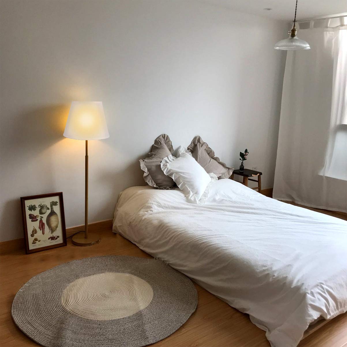 Abat-Jour en Lin Naturel Gros Abat-Jour Lamfabric Gros pour Lampe de Table Et Lampadaire