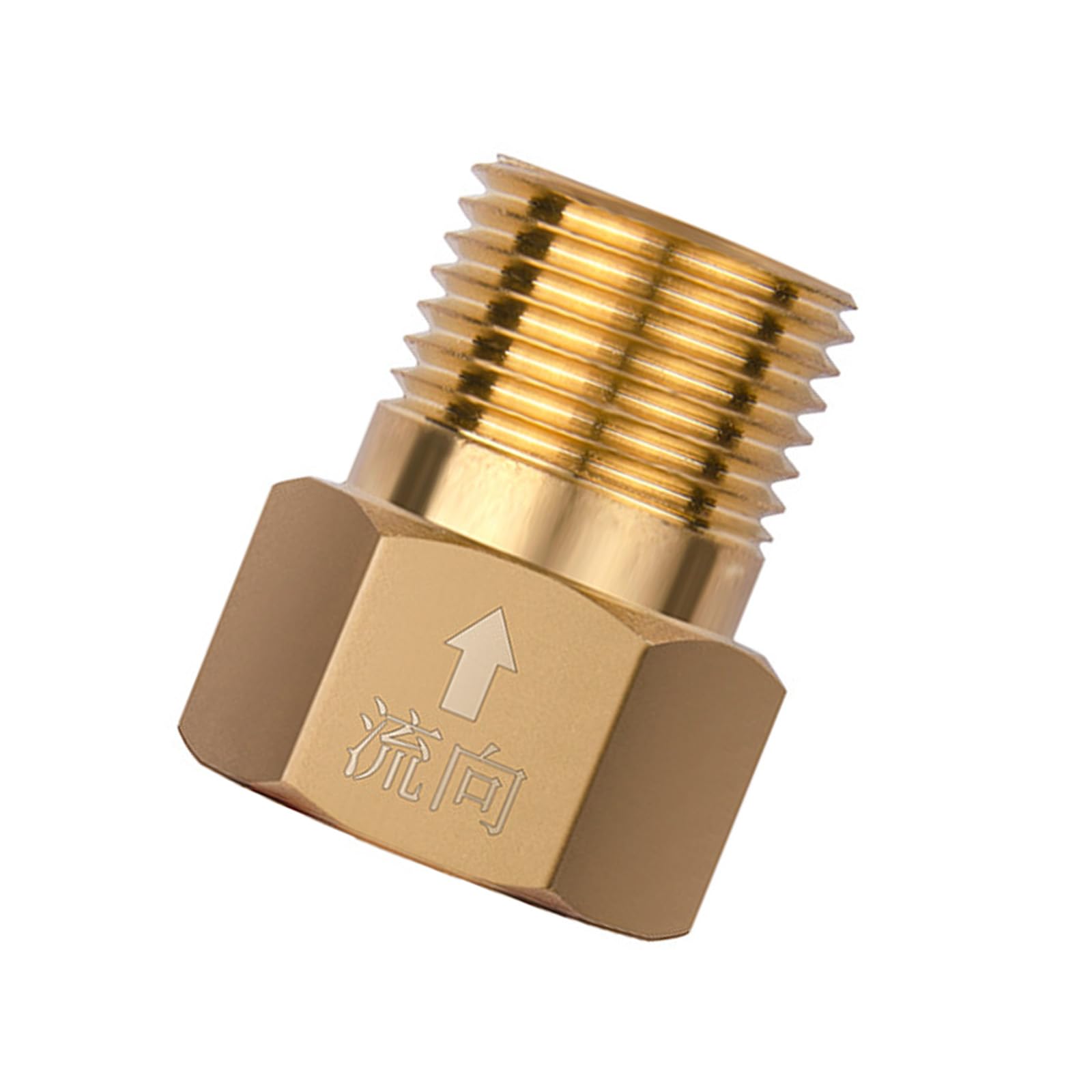 Fentency Innerto Outer Professional Brass Check Valves Pair 0.5 Inch Backflow Erosion Resistant Not Return Valves For Garden Pumps Not Return For Pipe Systems