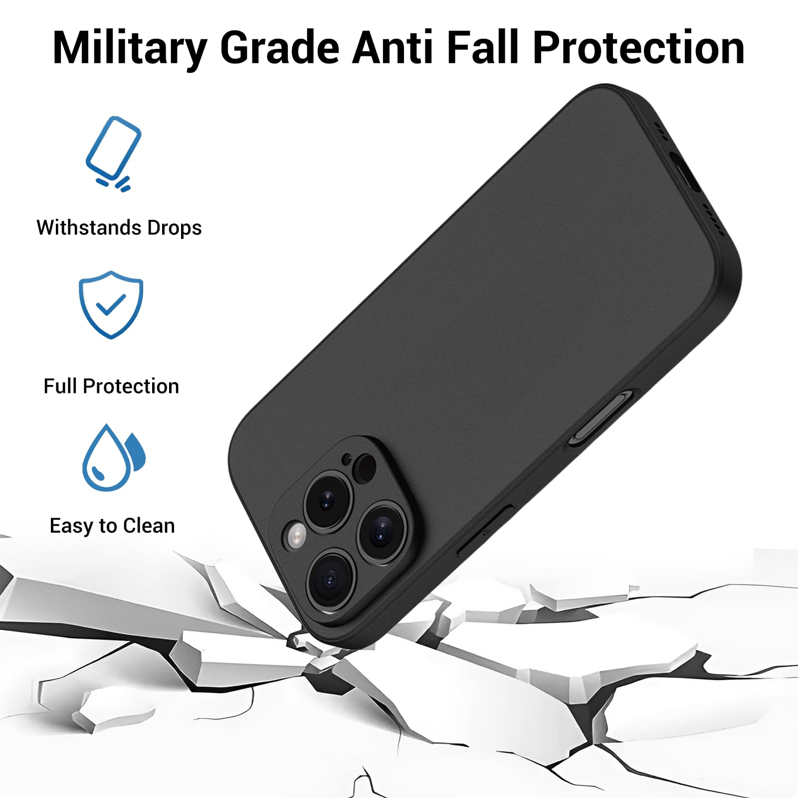 Personalised Phone Case for iPhone 17 16 15 14 13 12 11 (Air/Pro Max/Pro/Mini/XR/Plus/SE) - Custom Photo Matte Liquid Silicone Shockproof Cover, Personalized Valentine's Day Gifts for Couples