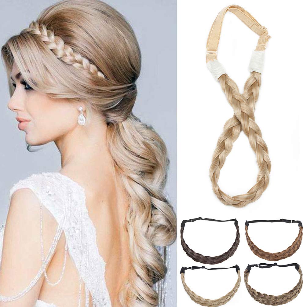 Real Fashion Hair Extensions Braided Headband Women Plaited