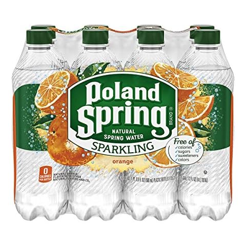 Poland Spring Brand Sparkling Natural Spring Water, Mandarin Orange 16.9 Fl Oz, 8 Count Cover