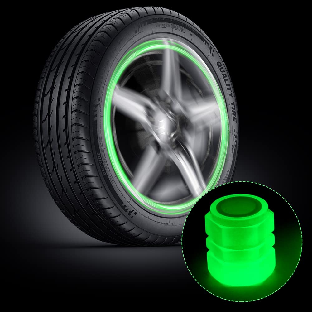 Alpmosn Tappi Coprivalvola Per Pneumatici Con Strass Scintillanti (4 Pezzi) – Universali, Antipolvere, Impermeabili, Adatti Ad Auto, Moto, SUV – Colore Blu - 3