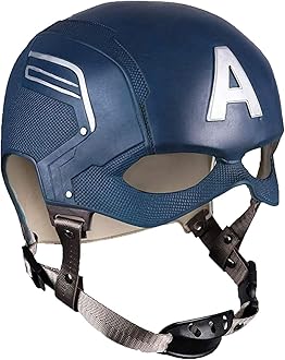 LePyCos Cosplay Helmet Latex Movie Mask Avengers Halloween Props Blue
