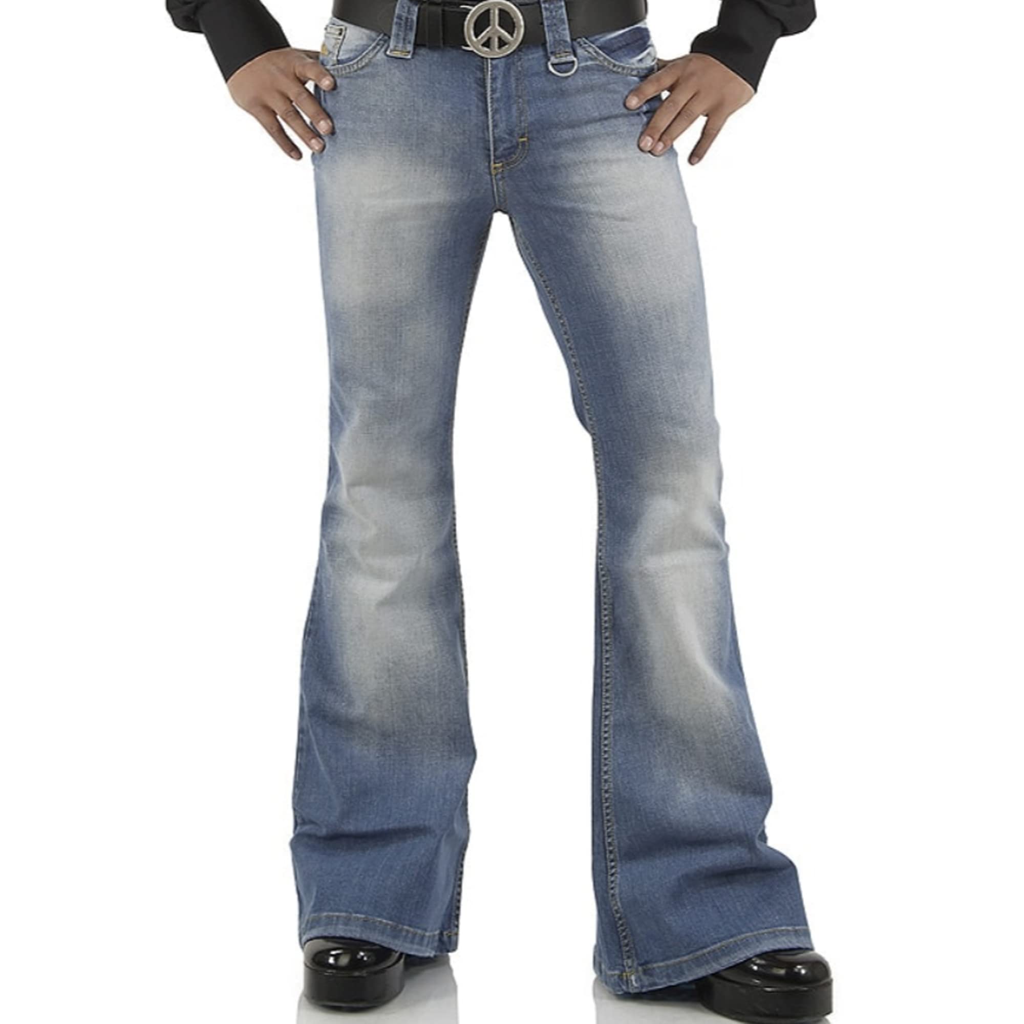 Men's Jeans Flared Vintage Style Retro Flared Trousers 70s