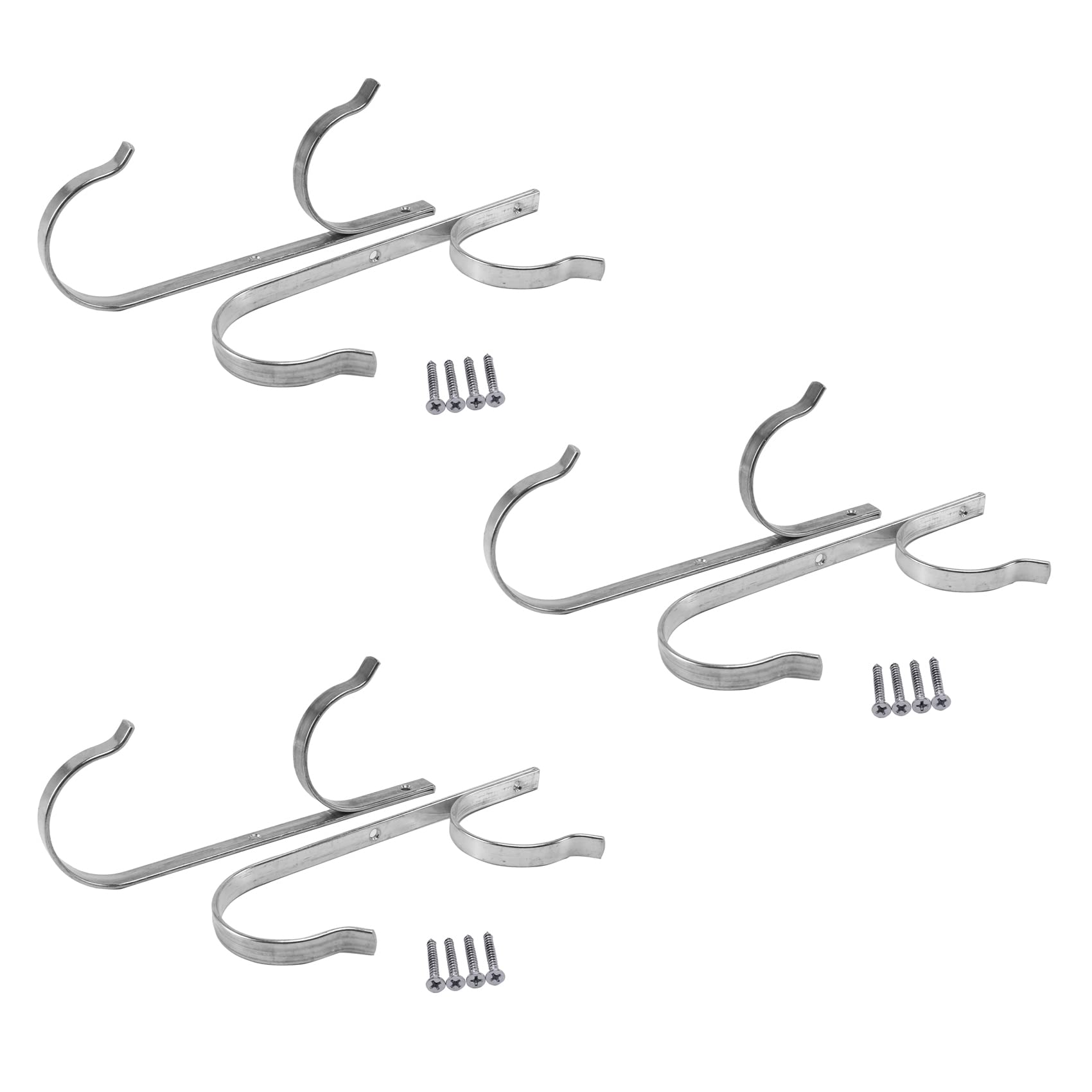 Hndhbfgrt Pool Pole Hanger Premium 6Pcs Aluminium Holder Set, Perfect Hooks for Telescopic Poles, Skimmers, Leaf Rakes, Nets