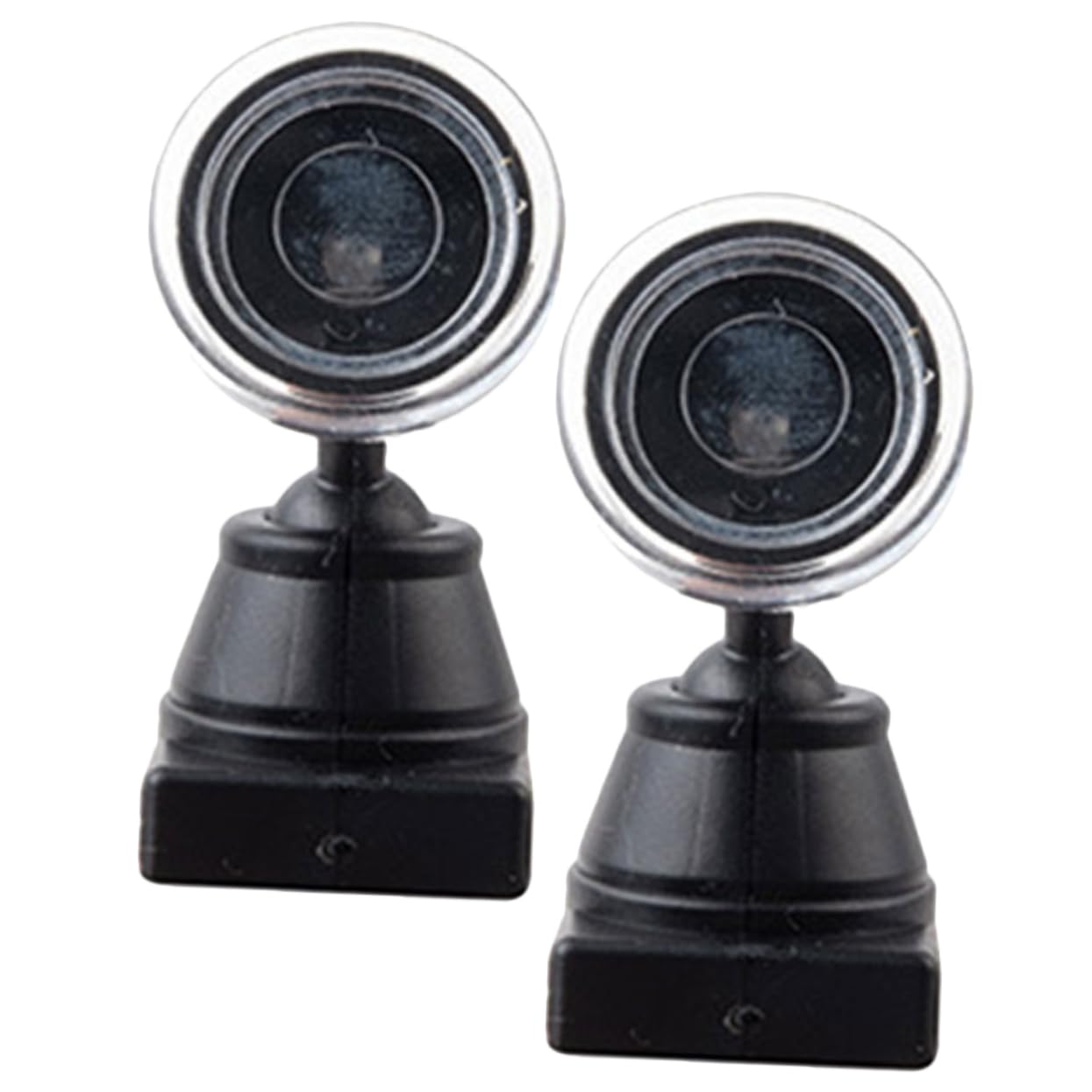 JEWEDECO 4sets Railroad Train Signal Light Mini Model Sturdy Construction Realistic Simulation Table Spotlight for Decorative Use 2pcs*4
