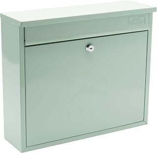 Burg-Wachter MB02CG Chartwell Green Elegance Briefkasten, Wandmontage, verzinkter Stahl, abschließbar, wetterfest, 36 x 31 x 10 cm
