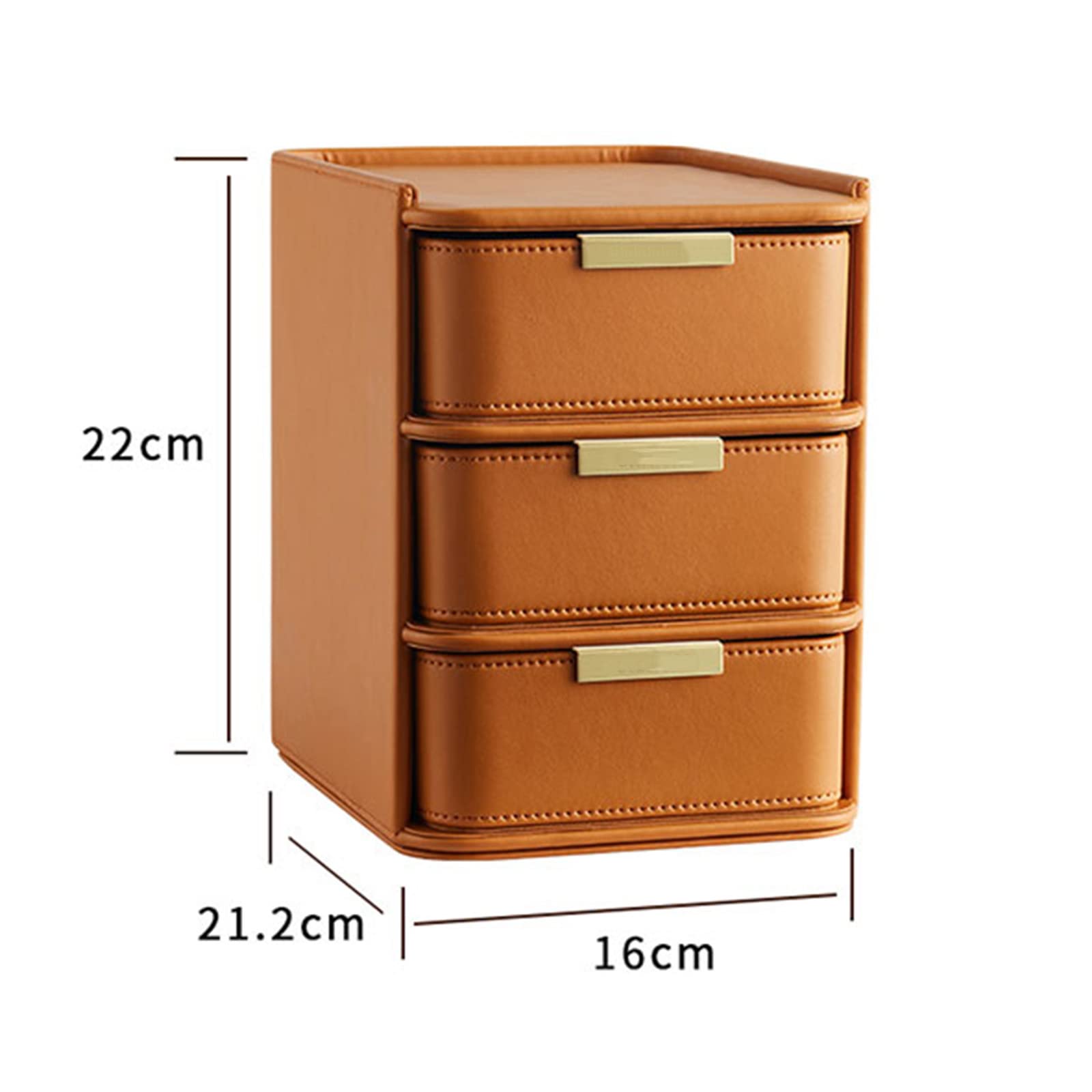 Nähset, Nähkästchen, Nähset-Set, mit Zubehör, Lederschublade, Nähkasten, Aufbewahrungsbox, Heim-Näh-Reparatur-Werkzeugset for Anfänger, Damen und Herren, Orange