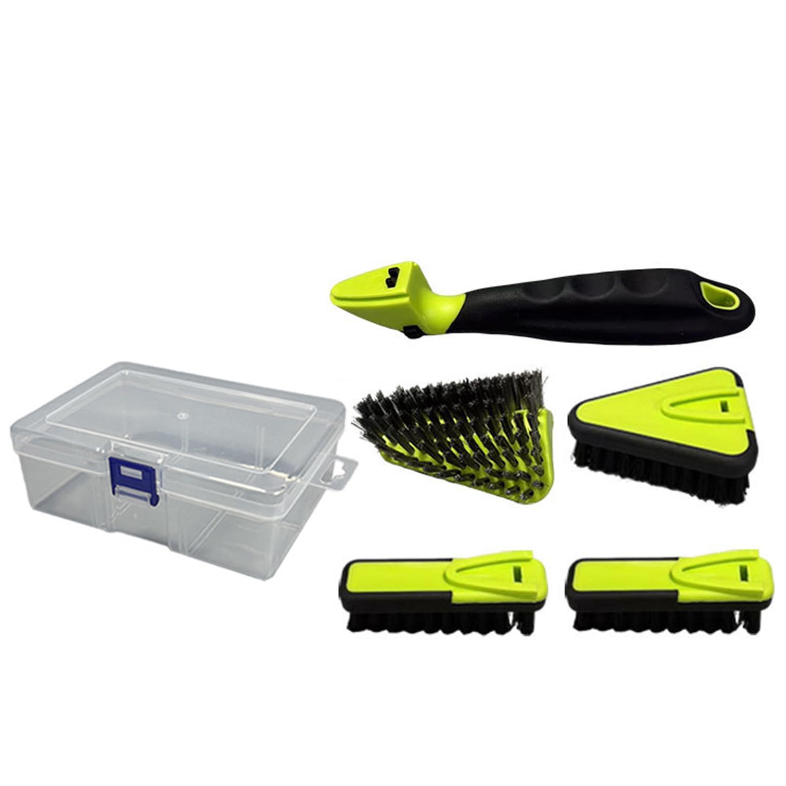 Apglsxy Multifunctional Cleaning Brush Set Featuring Changeable Heads Ergonomic Handle For Various Tasks Includes Storage Box Brush Set