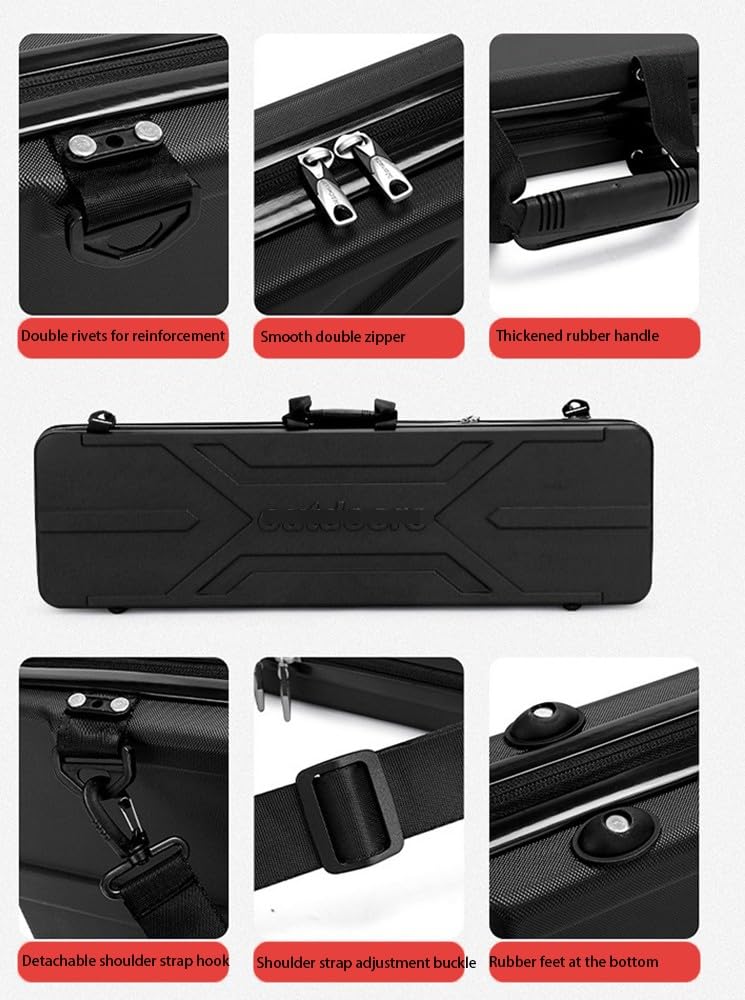 Rifles Fundas Rígidas, 60/80/100/120CM Caja De Armas Largas Capas De Acolchado De Espuma Maletín para Rifle De Caza Impermeable